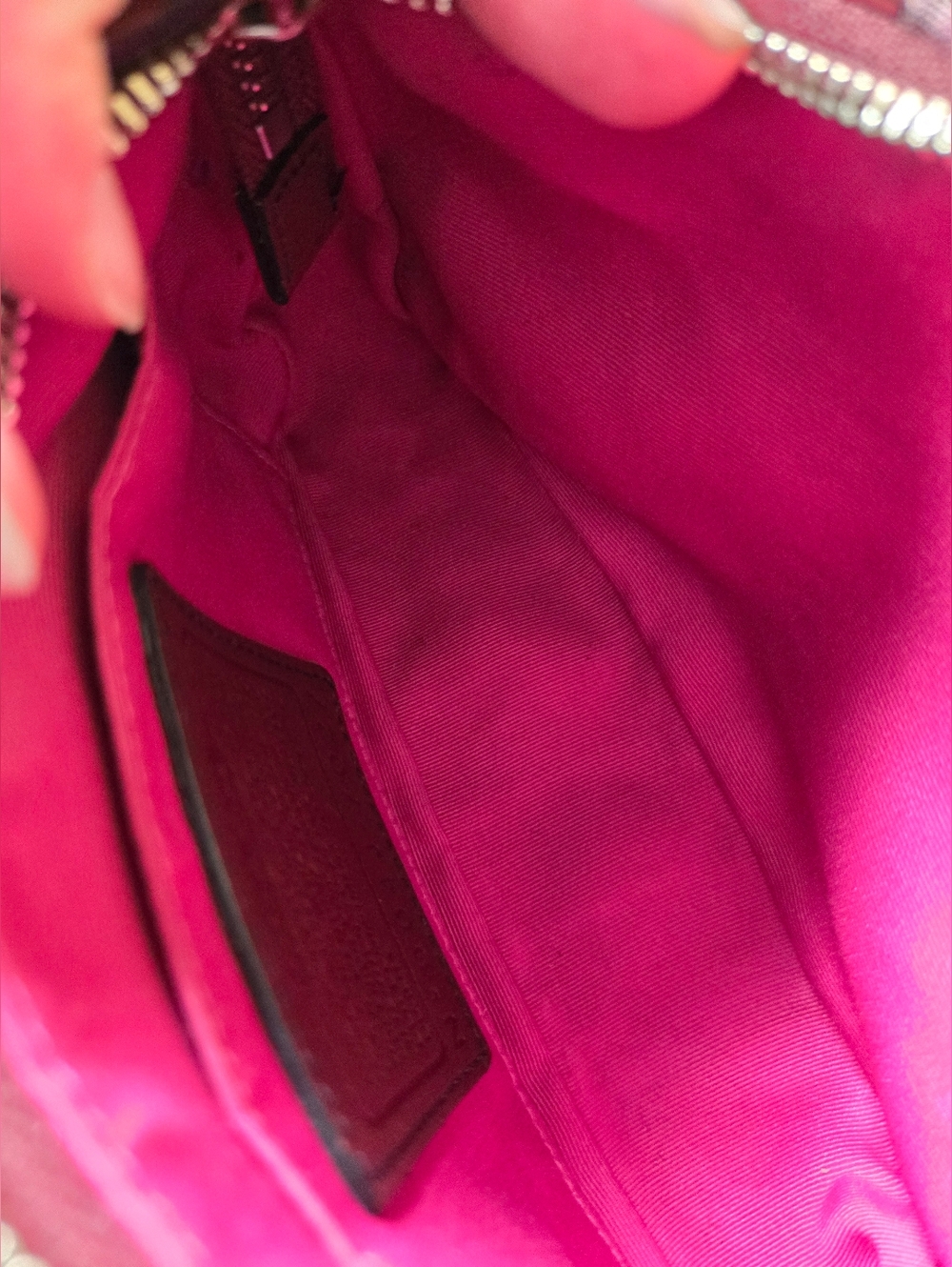 Coach Burgundy Suede Signature Demi Hampton Shoulder Bag Y2K - Picture 12 of 15
